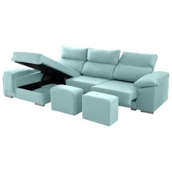 Sofá 3 Plazas Deslizante con Chaiselongue Izquierda Modelo Kenia