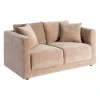 Sofá 2 Plazas Taupe Tejido en Poliéster con Patas de Madera 165 cm 615446