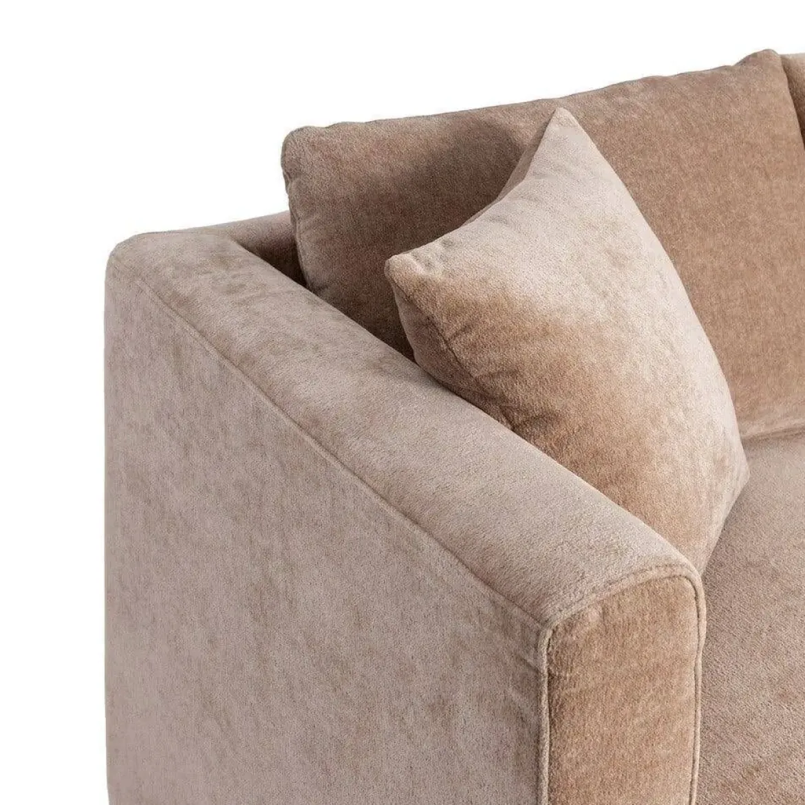 Sofá 2 Plazas Taupe Tejido en Poliéster con Patas de Madera 165 cm 615446