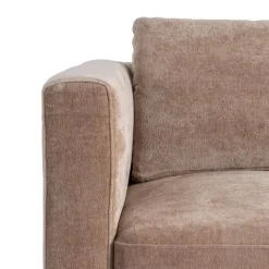 Sofá 2 Plazas Taupe Tejido en Poliéster con Patas de Madera 165 cm 615446