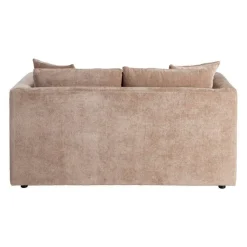 Sofá 2 Plazas Taupe Tejido en Poliéster con Patas de Madera 165 cm 615446