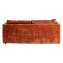 Sofá 3 Plazas Teja Tejido en Poliéster con Patas de Madera 210 cm 615451