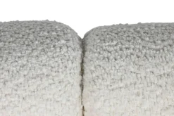 Sofá Tapizado en Bouclé Blanco con Estructura de Madera MB-211724