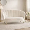 Sofá Tapizado en Poliéster Crema MB-220926