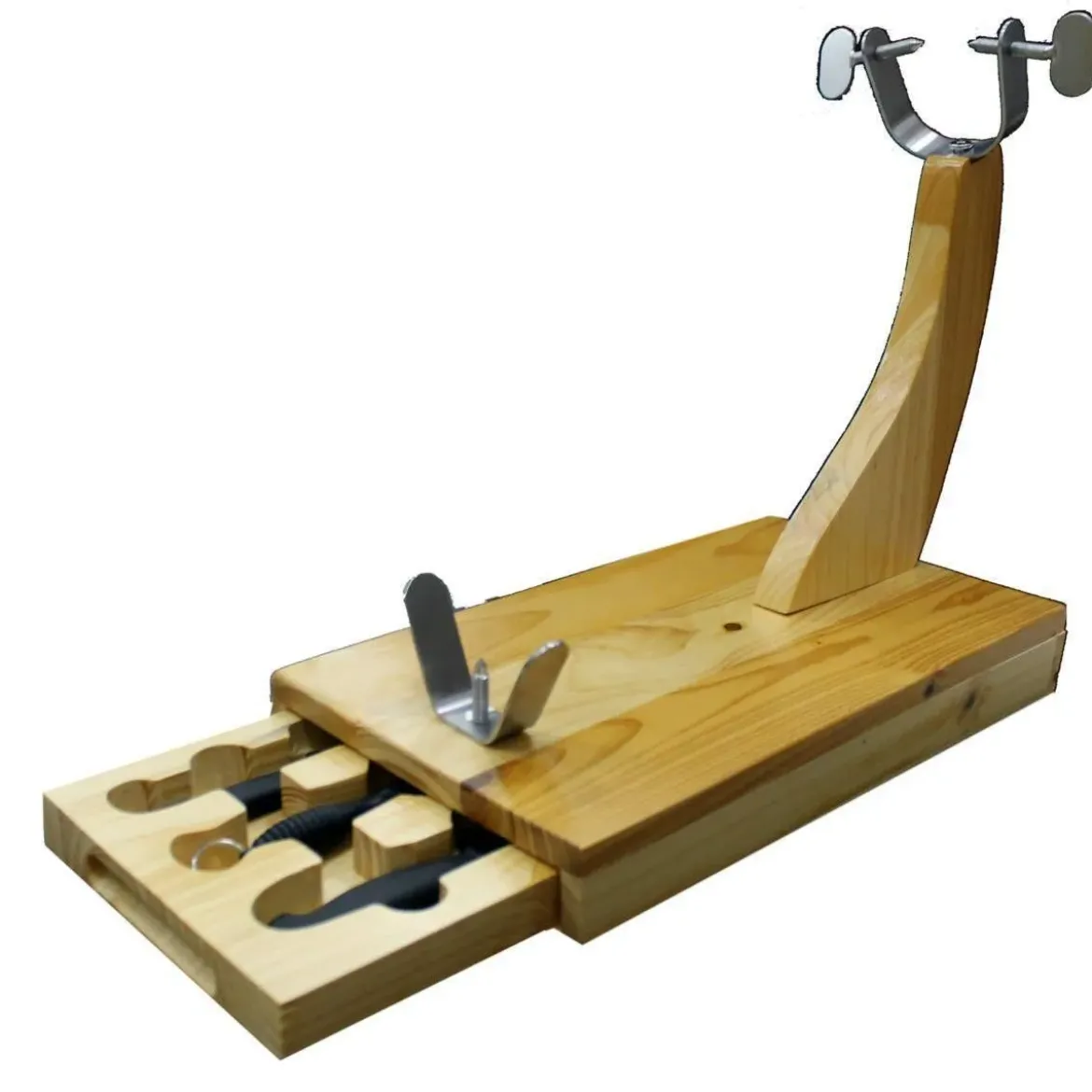Soporte Jamonero de Madera con Cajón y Set de Cuchillos