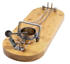 Soporte Jamonero en Madera de Bambú Plegable y Giratorio