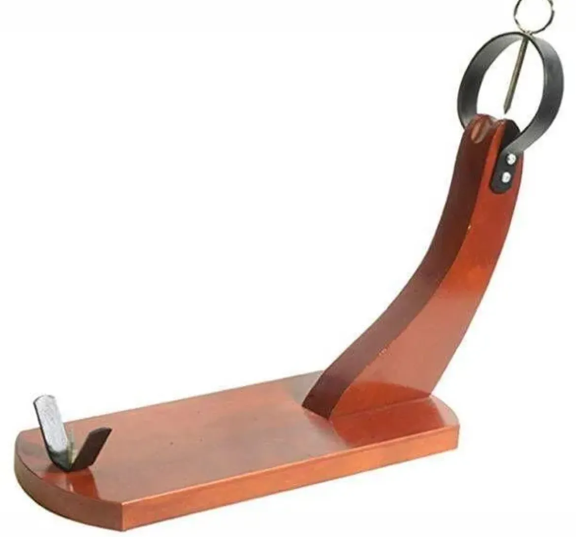 Soporte Jamonero Horizontal en Color Nogal con Cuchillo