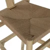 Taburete Alto Apilable en Madera de Olmo Natural MB-213109