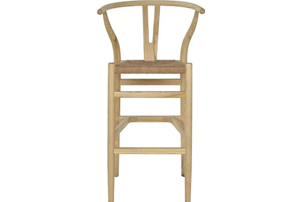 Taburete Alto Apilable en Madera de Olmo Natural MB-213109