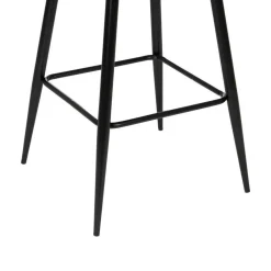 Taburete Alto Beige/Negro de Tejido/Hierro CONTRACT 612590