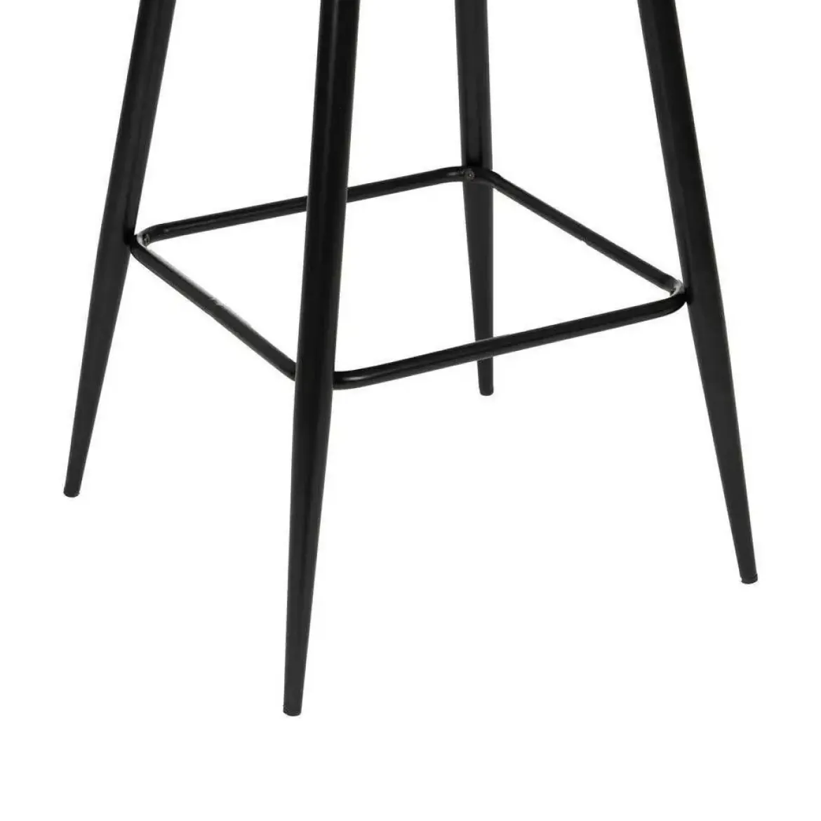 Taburete Alto Beige/Negro de Tejido/Hierro CONTRACT 612590