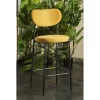 Taburete Alto con Asiento Tapizado en Mostaza MAUI 30-150