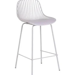 Taburete Alto con Respaldo de Polipropileno y Metal