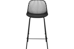 Taburete Alto con Respaldo de Polipropileno y Metal