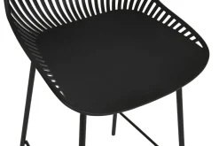 Taburete Alto con Respaldo de Polipropileno y Metal