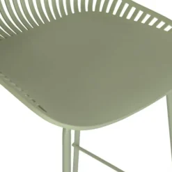 Taburete Alto con Respaldo de Polipropileno y Metal