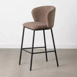 Taburete Alto de Borreguito con Patas de Acero 608299