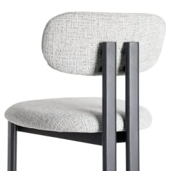 Taburete Alto de Cocina Gris con Base Madera 614634