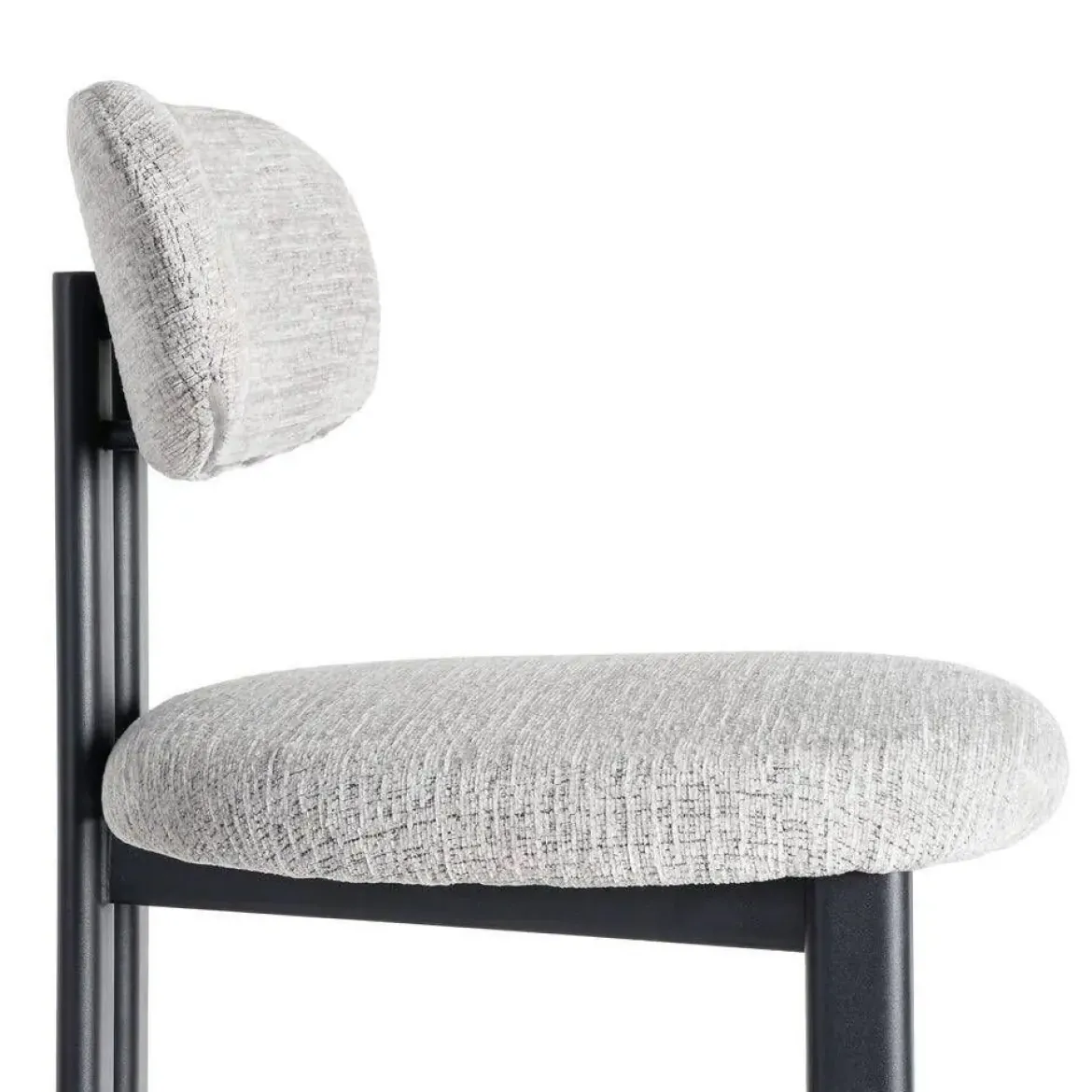 Taburete Alto de Cocina Gris con Base Madera 614634