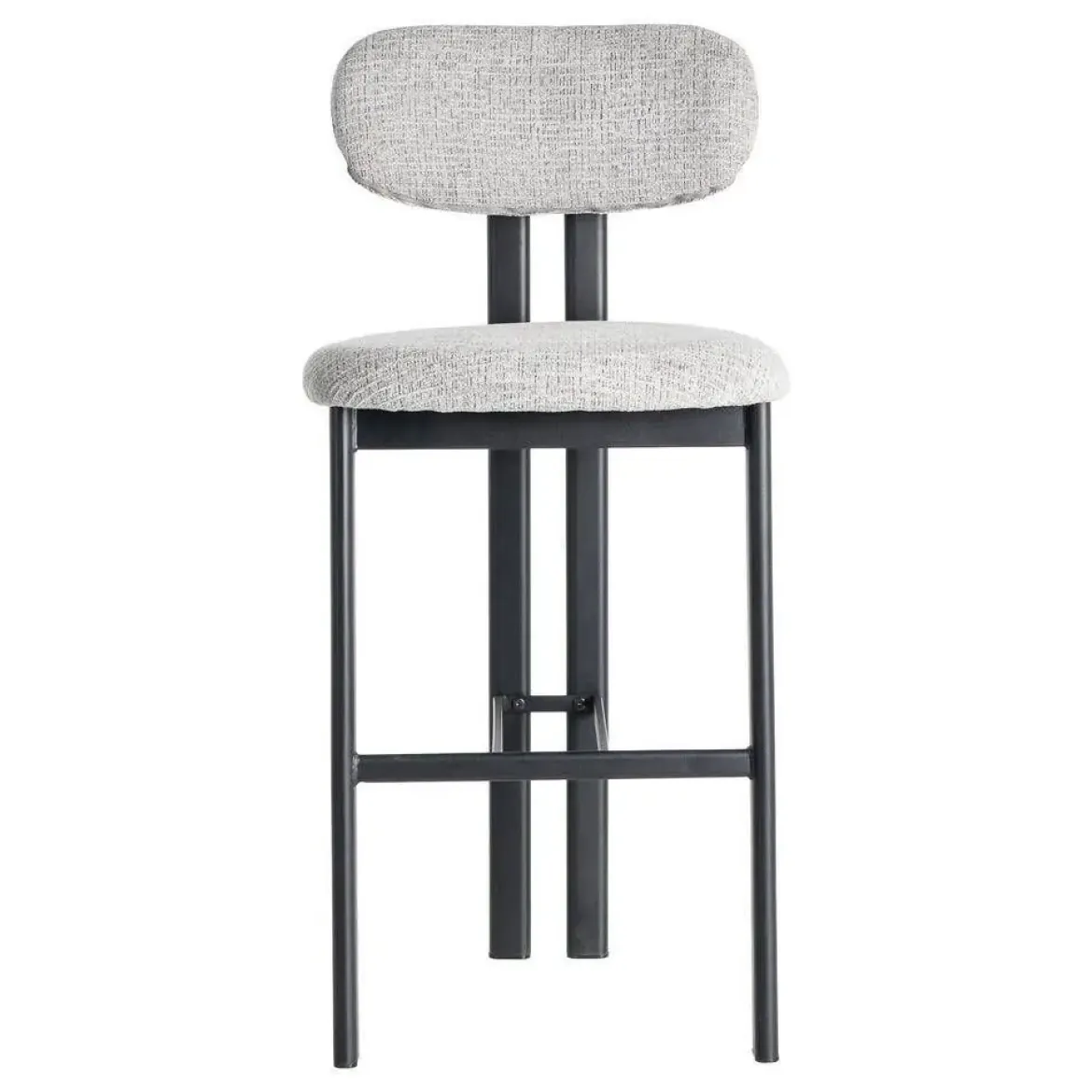 Taburete Alto de Cocina Gris con Base Madera 614634