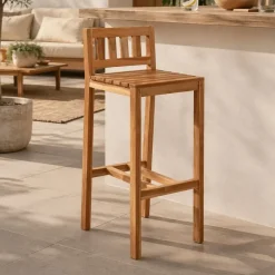 Taburete Alto de Madera Teca MB-207999