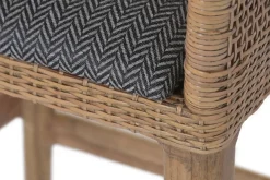 Taburete Alto de Ratán y Madera de Mindi GrisMB-228500