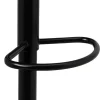 Taburete Alto Regulable de Cuero Sintético Negro 805401