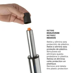 Taburete Alto Regulable de Cuero Sintético Negro 805401