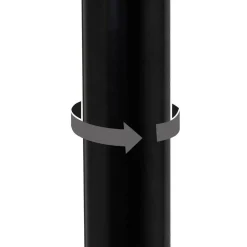 Taburete Alto Regulable de Cuero Sintético Negro 805401