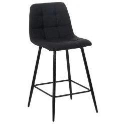 Taburete Alto Tapizado con Patas de Metal61101