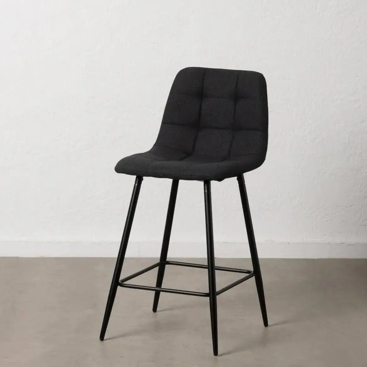 Taburete Alto Tapizado con Patas de Metal61101