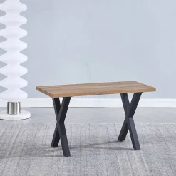 Taburete con Patas de Aspa de color Negro VIDEL