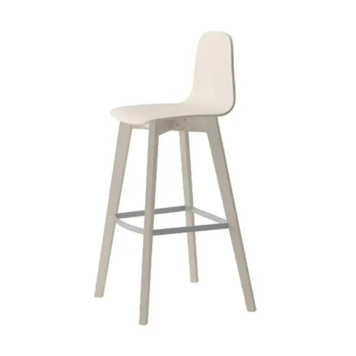 Taburete de 65 cm con Patas y Asiento de Madera de Haya DOLCE