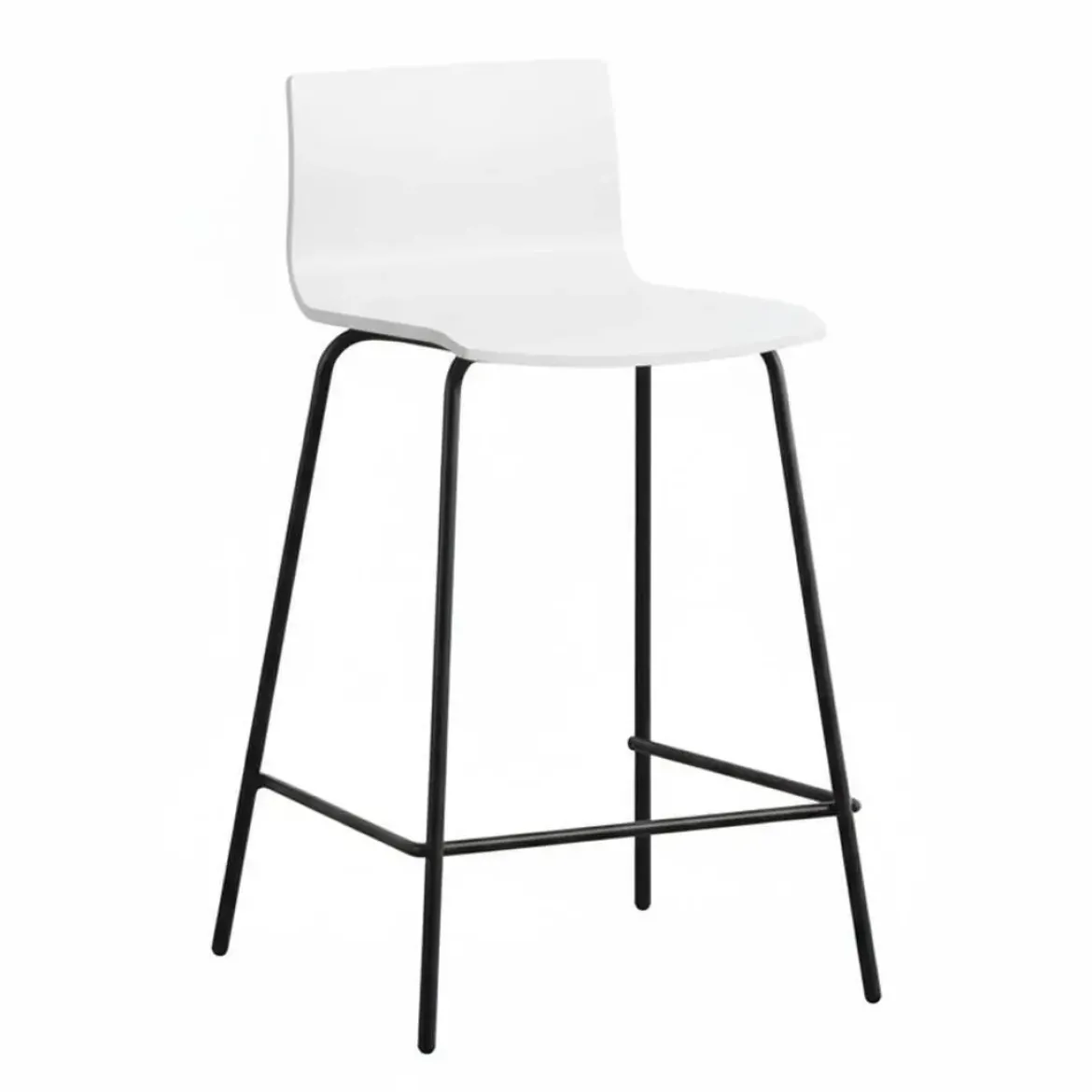 Taburete de Cocina Alto de Metal con Asiento Texturado LIRIO