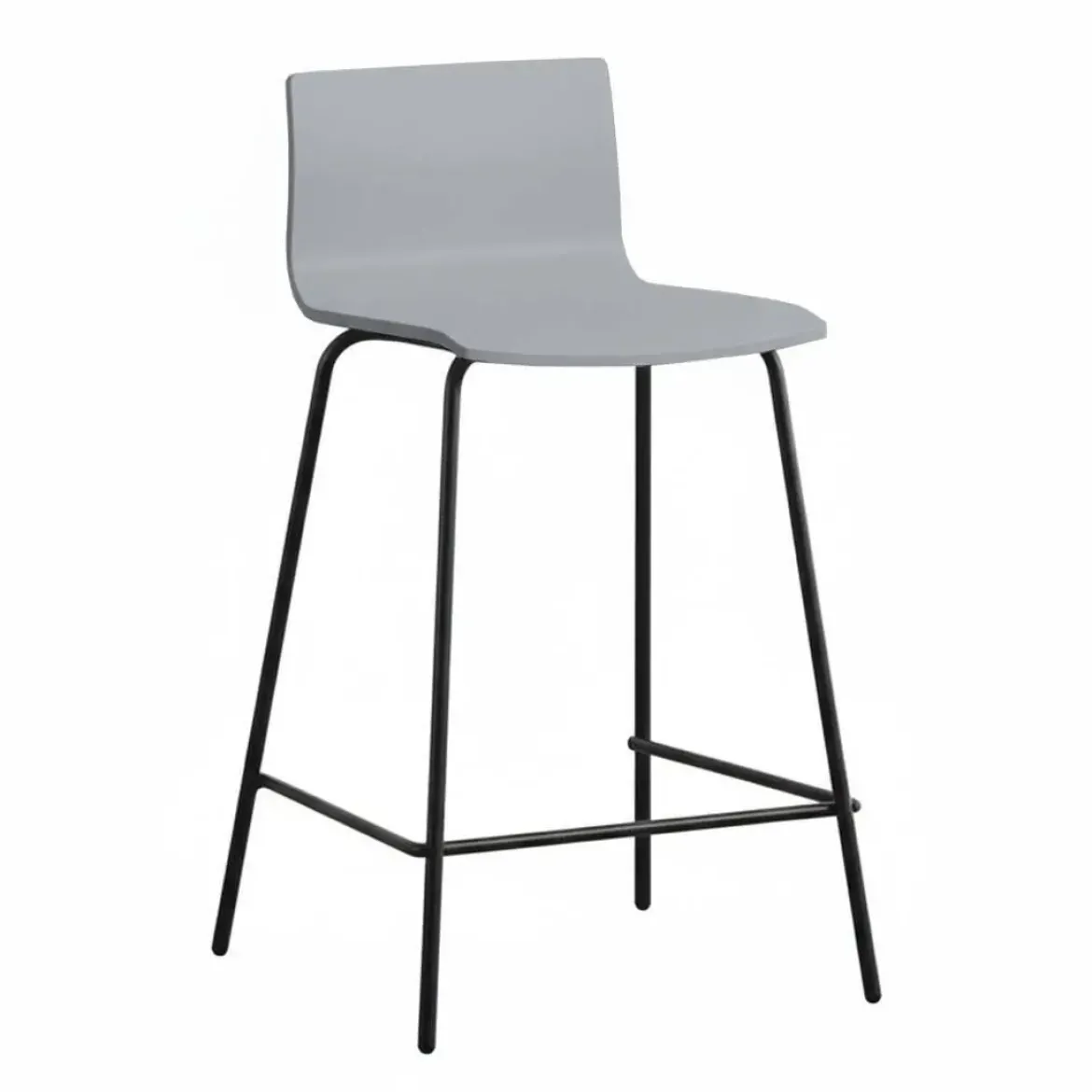Taburete de Cocina Alto de Metal con Asiento Texturado LIRIO