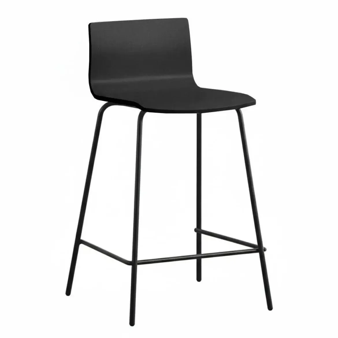 Taburete de Cocina Alto de Metal con Asiento Texturado LIRIO