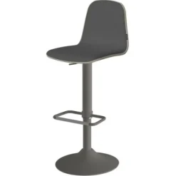 Taburete de Cocina con Asiento Tapizado y Base Acampanada LEMON