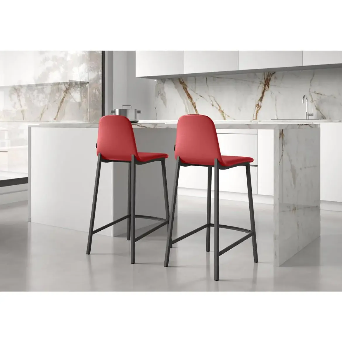 Taburete de Cocina con Asiento Tapizado MOLY