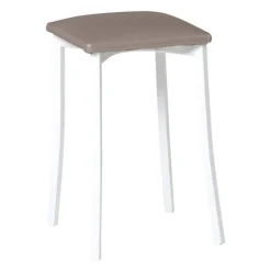 Taburete de Cocina con Estructura de Aluminio y Asiento Tapizado 823/BL