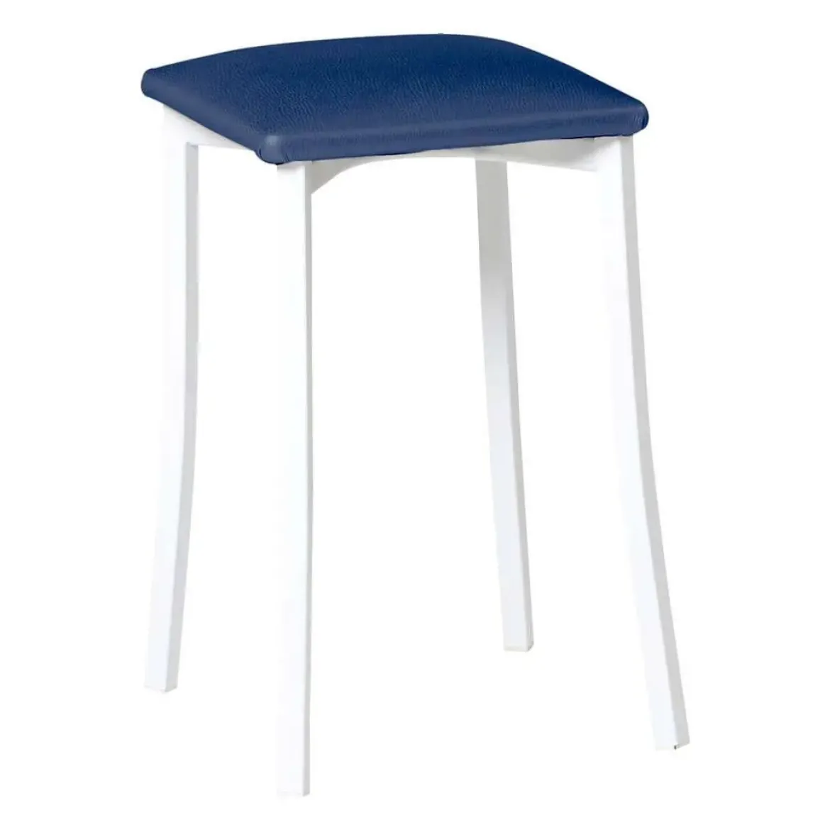 Taburete de Cocina con Estructura de Aluminio y Asiento Tapizado 823/BL