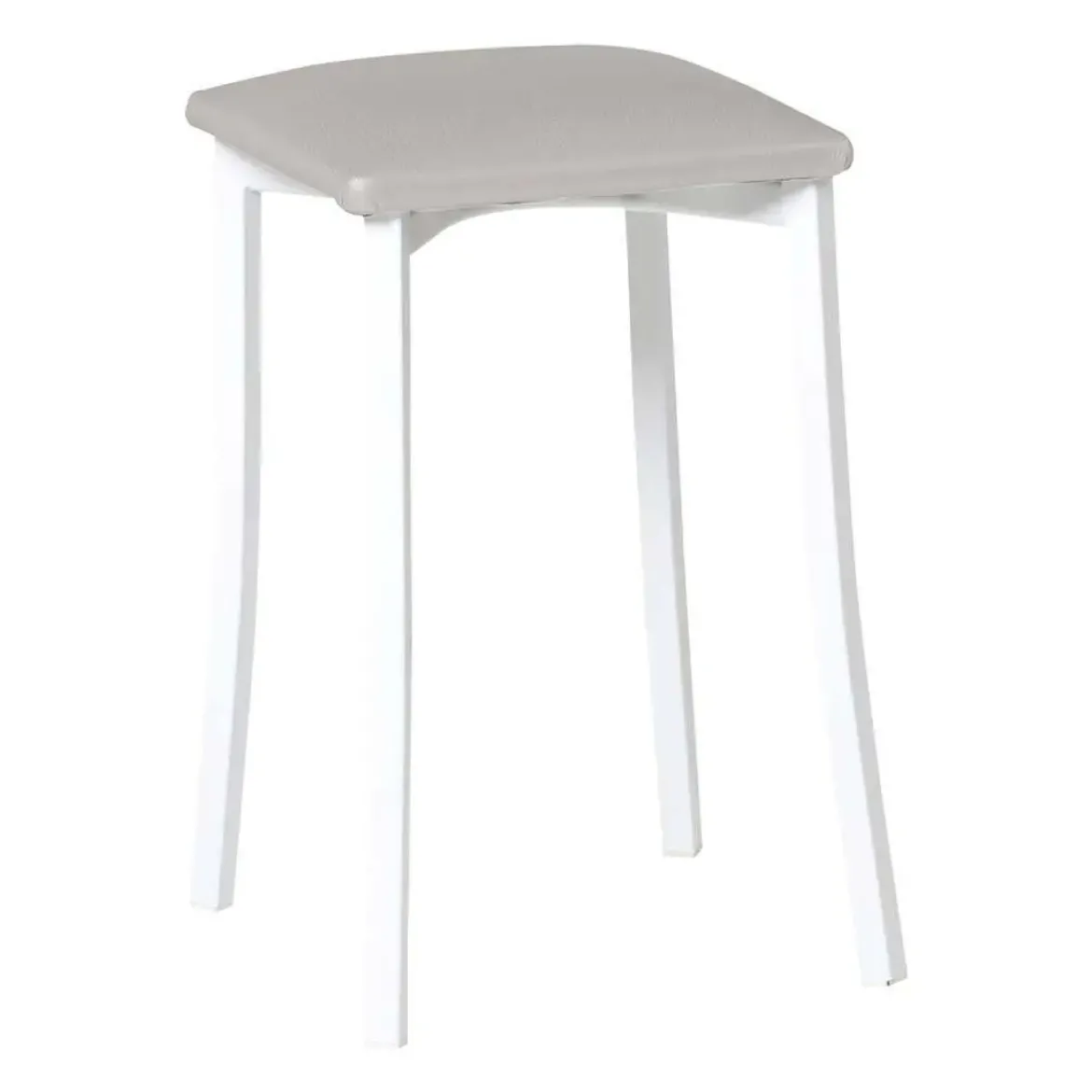 Taburete de Cocina con Estructura de Aluminio y Asiento Tapizado 823/BL