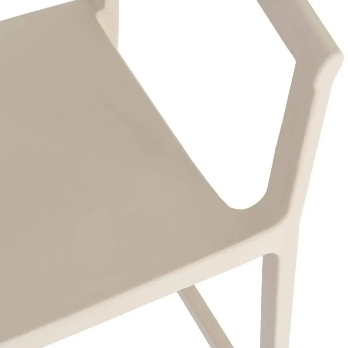 Taburete de Cocina Contract con Respaldo de Cuerda Poli Color Crema 616274