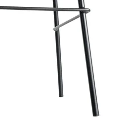 Taburete de Cocina de 47 cm en Metal y Símil Piel Negro 615511