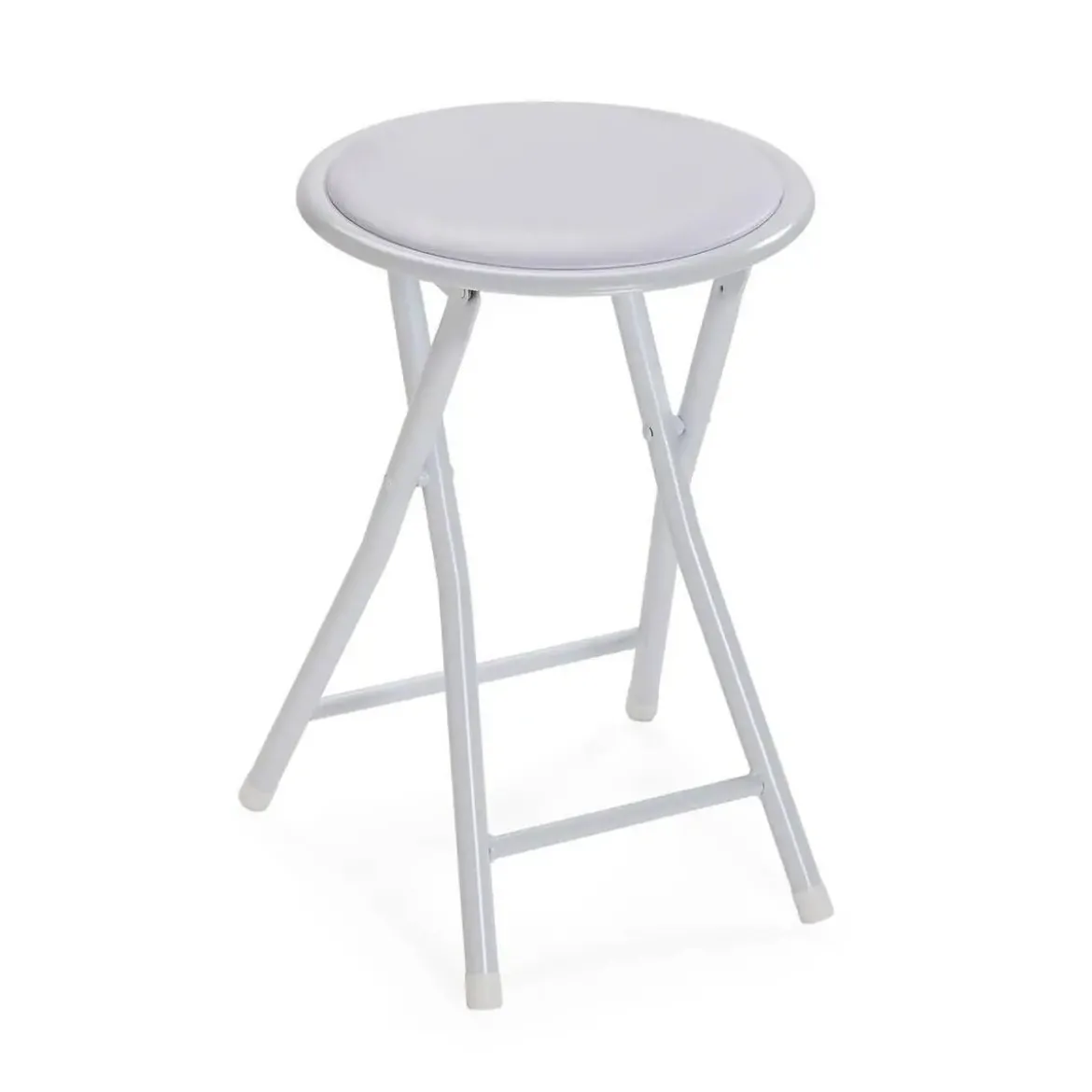 Taburete Plegable Metálico Blanco TOBY 30 cm 22930013