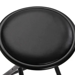 Taburete Plegable Metálico Negro TOBY 30 cm 22930014