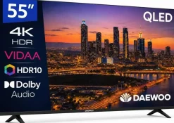 Televisor 55" Daewoo QLED 4K Smart TV VIDAA con HDR10 55VB56QV
