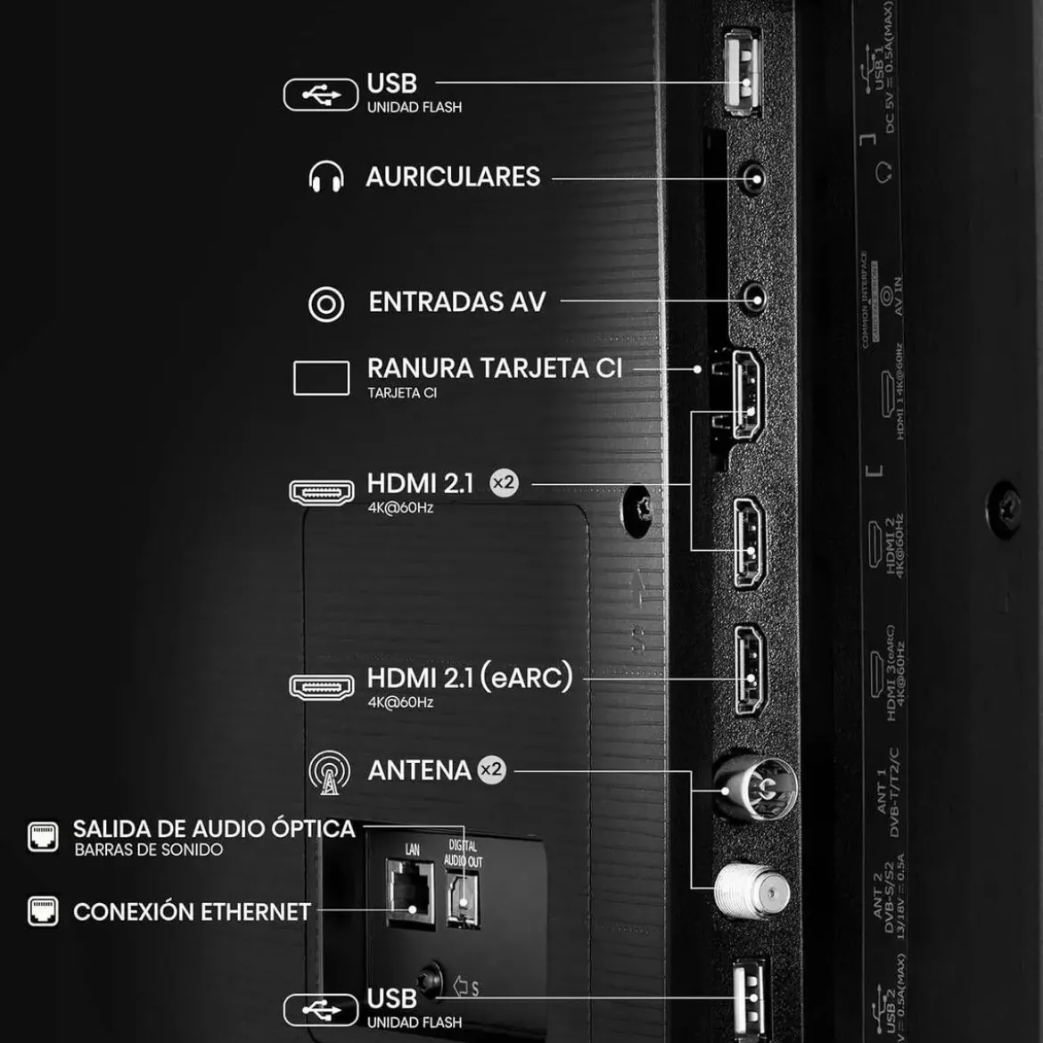 Televisor Hisense 75" QLED Smart 4K Dolby Vision Atmos 75E7KQ