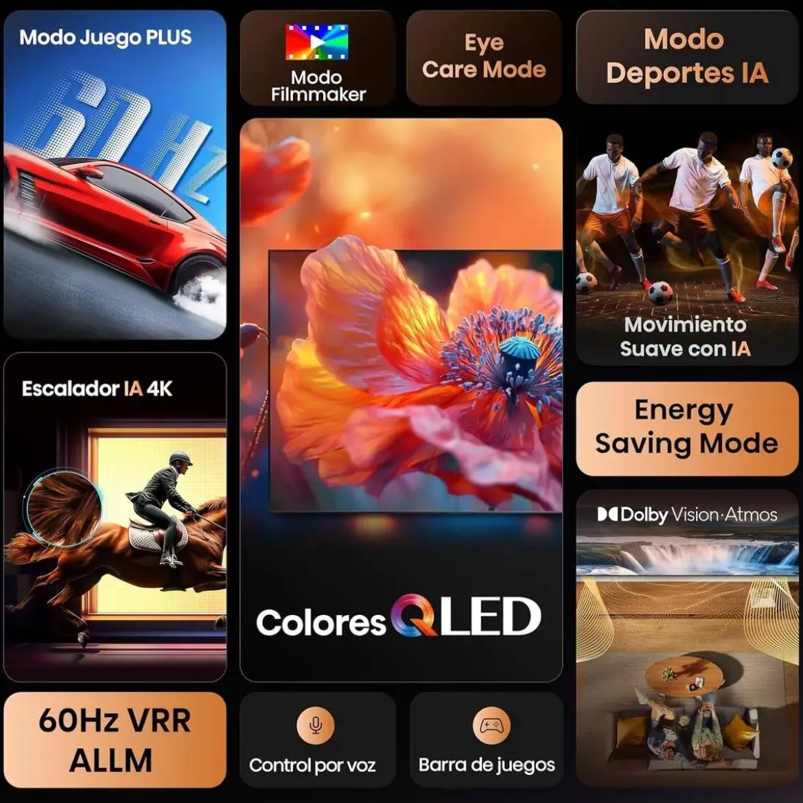 Televisor Hisense 75" QLED Smart 4K Dolby Vision Atmos 75E7KQ