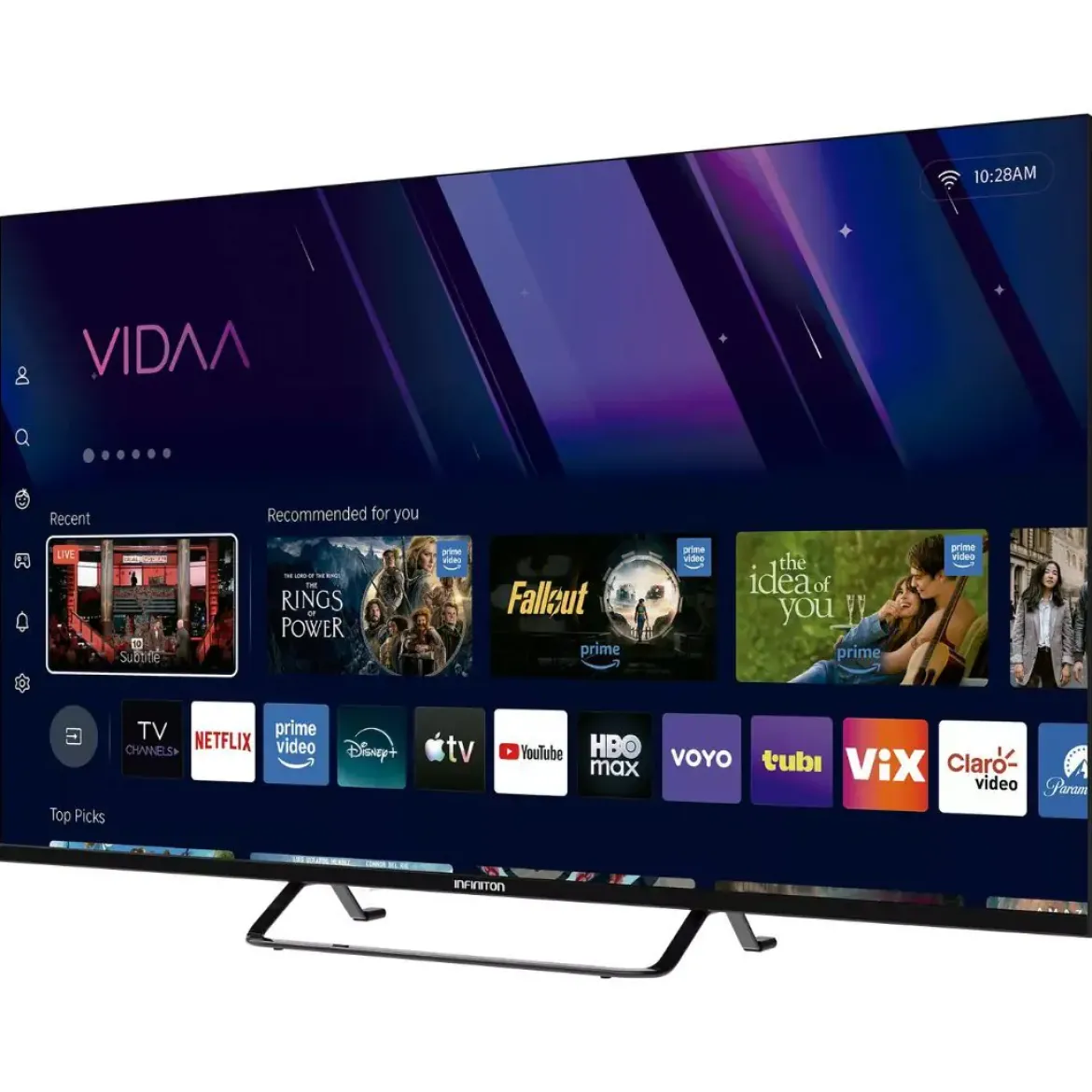Televisor 43" Infiniton QLED 4K Smart TV VIDAA Modo Hotel INTV43VA4900