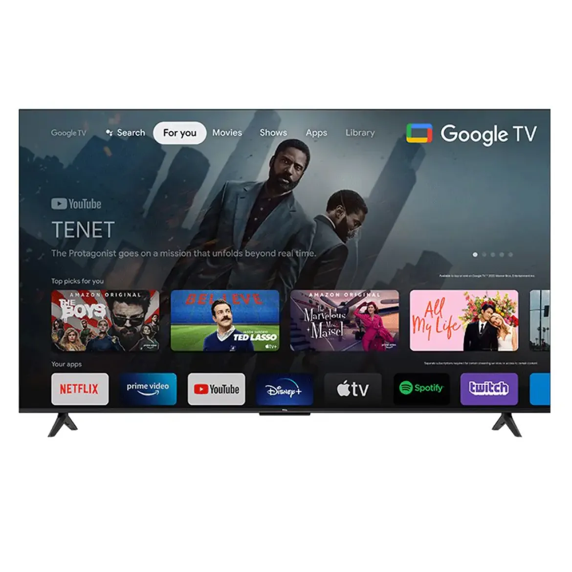 Televisor Led 65" TCL Ultra HD 4k Google Tv 65P631 Artículo de Exposición